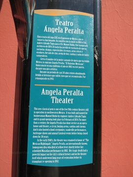 Angela Peralta Theatre plaque in Mazatlán, Sinaloa, Mexico
