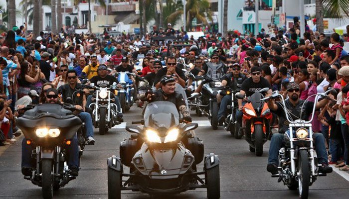Motorcycle parade in Mazatlán, Sinaloa, Mexico