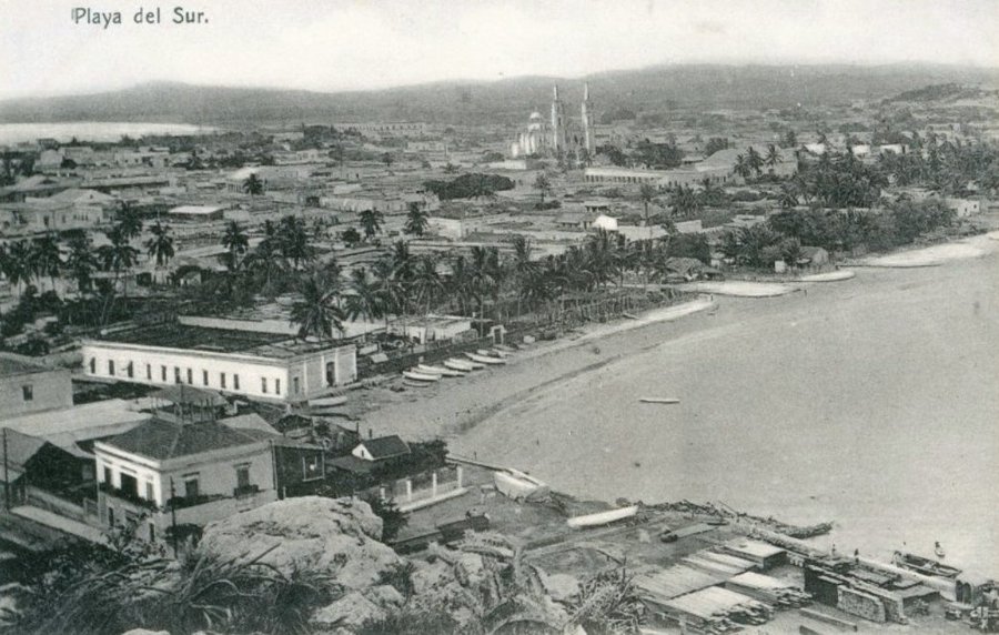 old photo of Olas Altas in Mazatlán, Sinaloa, Mexico