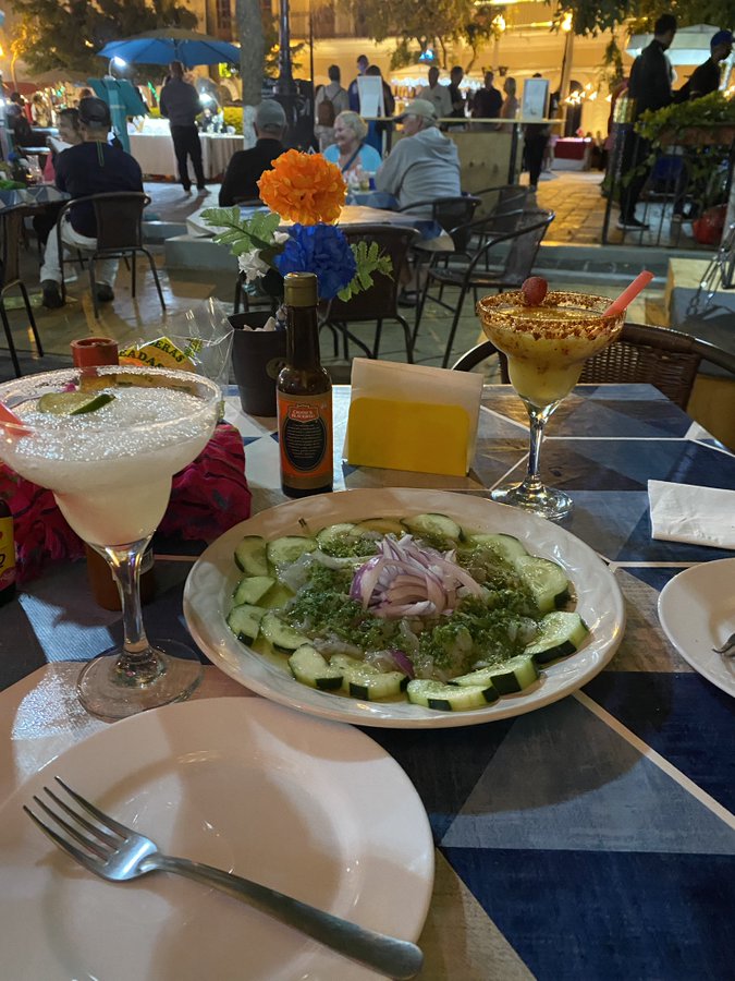 Food in Plaza Machado in Mazatlán, Sinaloa, Mexico