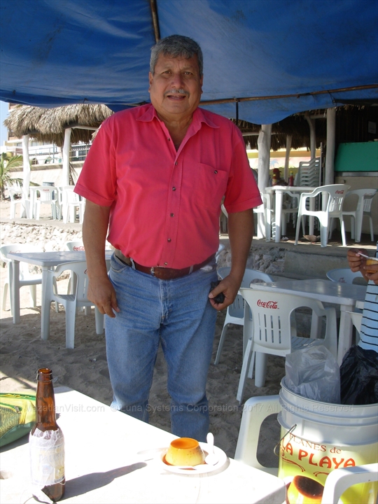 Luis the Flan Man in Mazatlán, Sinaloa, Mexico