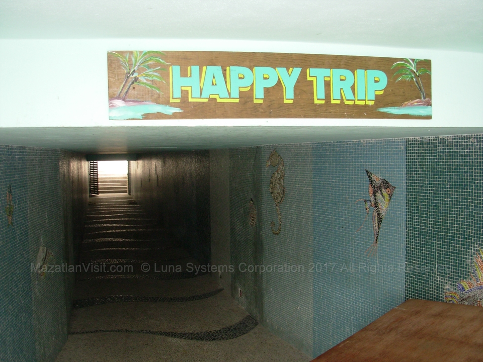 Hotel De Cima tunnel mosaic under the malecon in Mazatlán, Sinaloa, Mexico