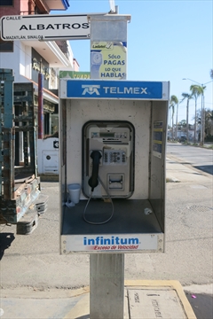 pay phone in in Mazatlán, Sinaloa, Mexico