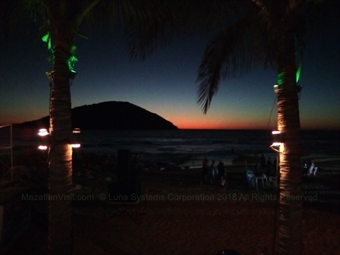 Sunset at Diego's Beach House in Mazatlán, Sinaloa, Mexico