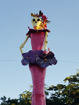 Day of the Dead Catrina at Plaza Machado in Mazatlán
