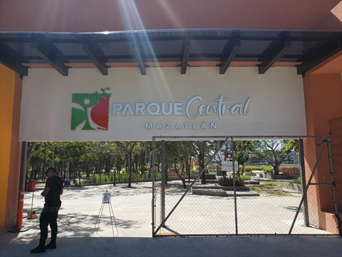 Central Park entrance in Mazatlán, Sinaloa, Mexico