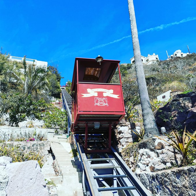 1873 Observatory funicular train in Mazatlán, Sinaloa, Mexico
