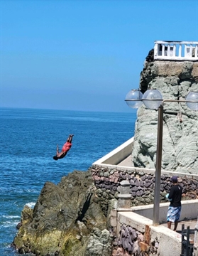 Cliff Diver in Mazatlán, Sinaloa, Mexico