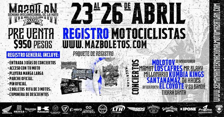 2025 Mazatlán International Motorcycle Week Concerts in Mazatlán, Sinaloa, Mexico