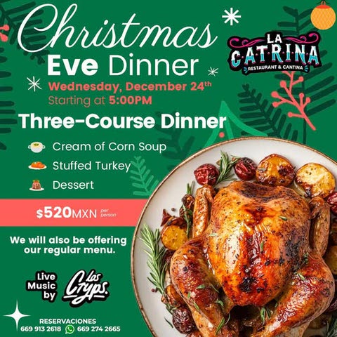 Christmas Eve Dinner at La Catrina in Mazatlán, Sinaloa, Mexico
