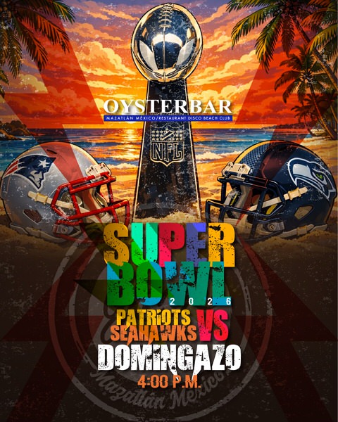 Joe's Oyster Bar Super bowl party in Mazatlán, Sinaloa, Mexico