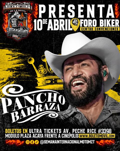 2026 Mazatlán International Motorcycle Week Concerts in Mazatlán, Sinaloa, Mexico