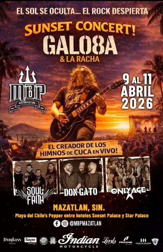 2026 Mazatlán International Motorcycle Beach Party in Mazatlán, Sinaloa, Mexico